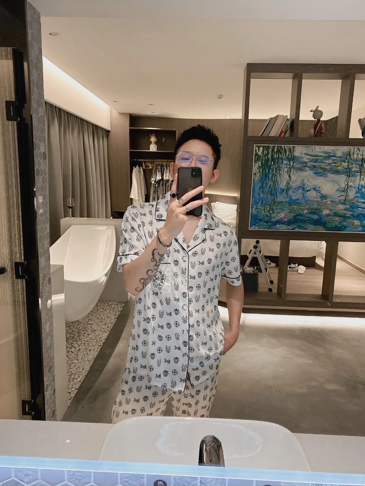 🅿️360 Croxin Home Clothes High-end Korean silk fabric is skin-friendly, soft and comfortable Size: M～XXXL